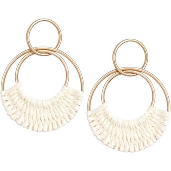 Boho Hoop Earrings for Women – Fun Summer Beach Style - Picture 7 of 7